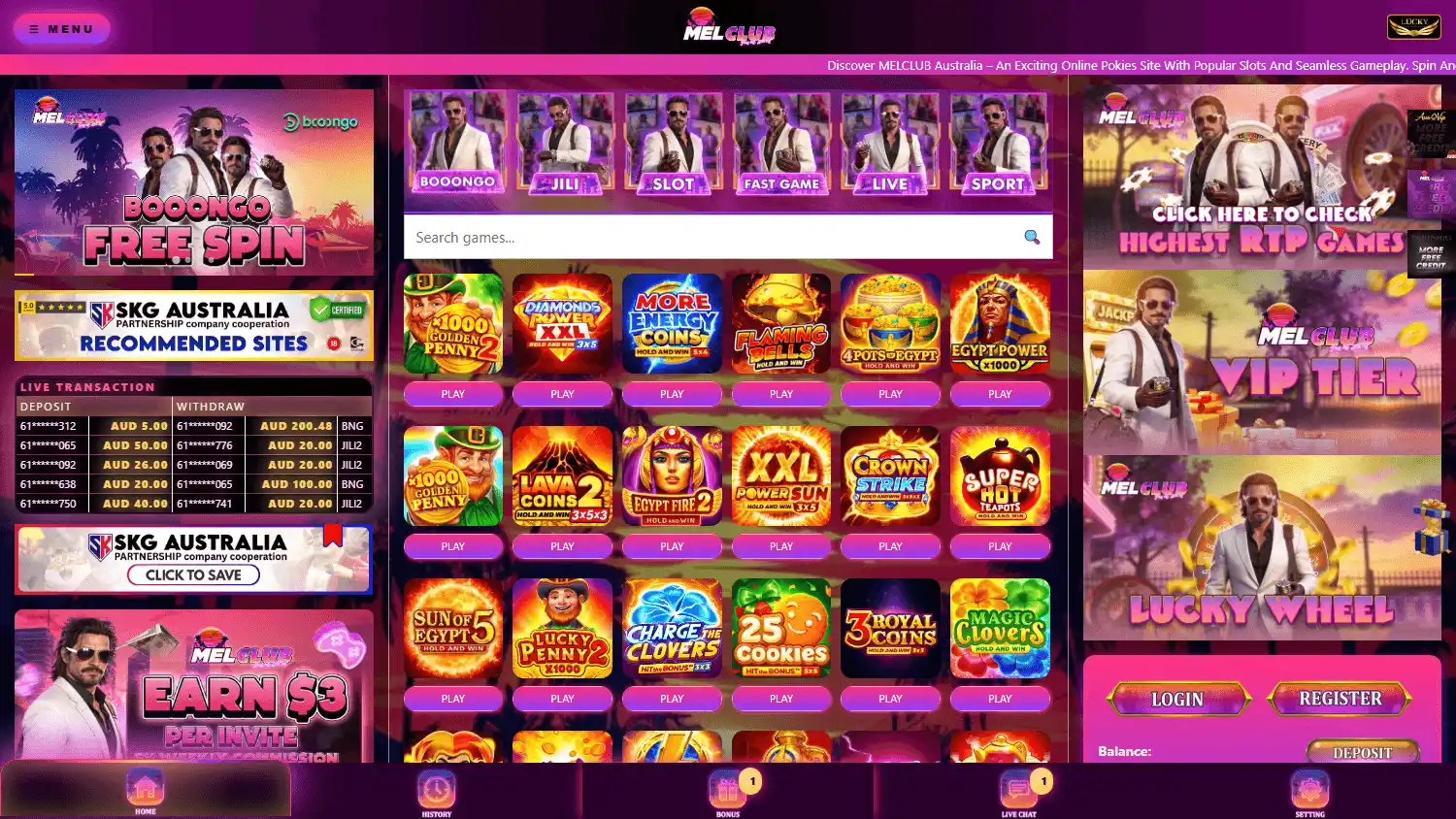 Melclub Casino screenshot 1