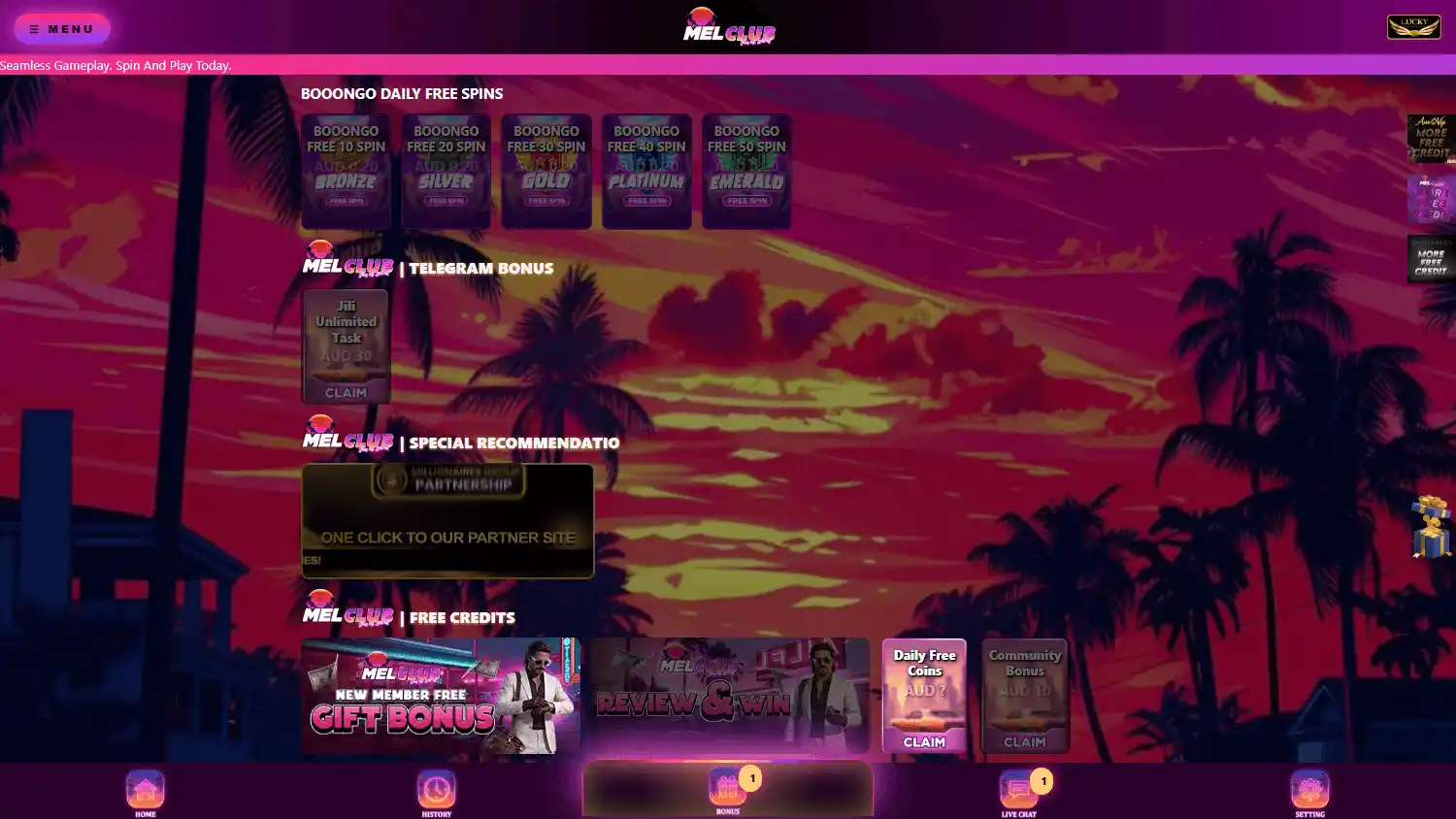 Melclub Casino screenshot 2