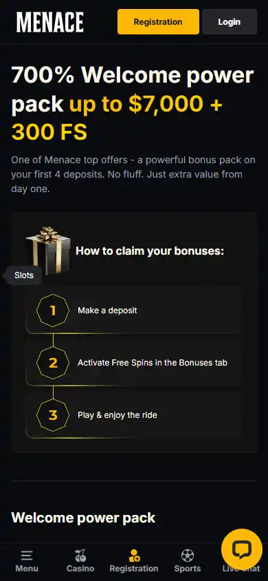 MENACE.com Casino screenshot 6