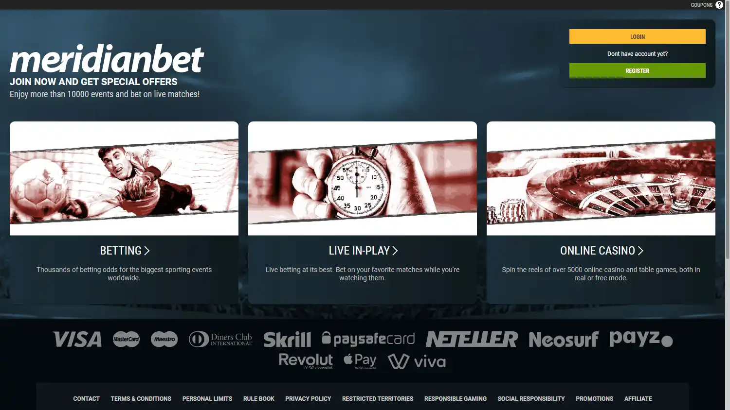 Meridianbet Casino screenshot 2