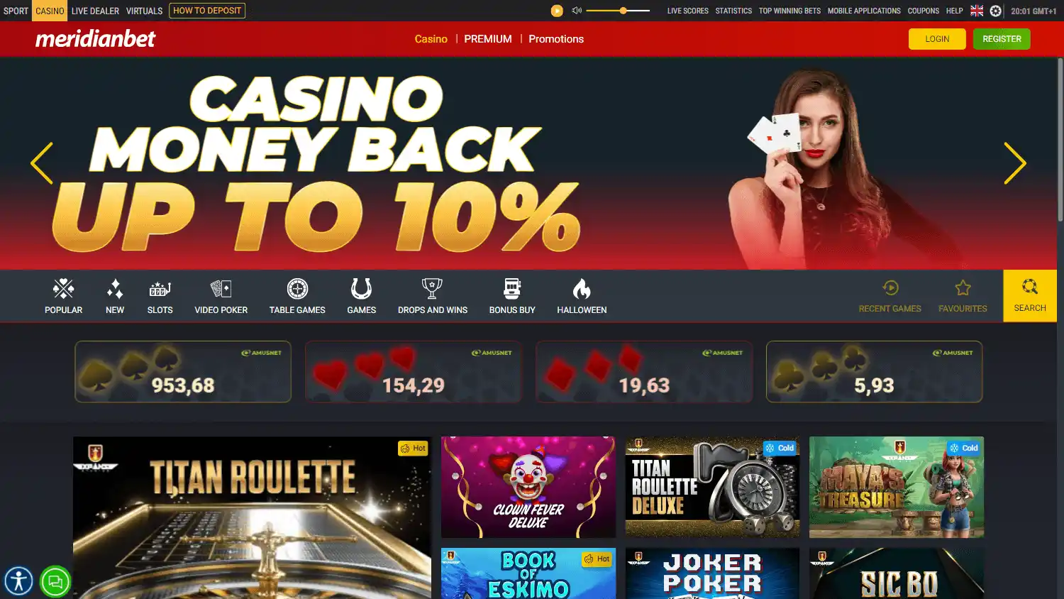 Meridianbet Casino screenshot 3