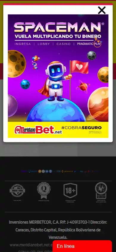 Meridiano Bet Casino screenshot 3