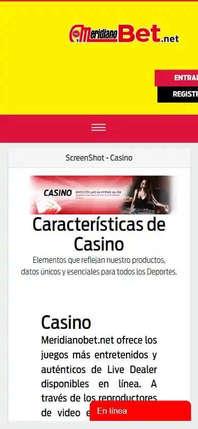 Meridiano Bet Casino screenshot 4