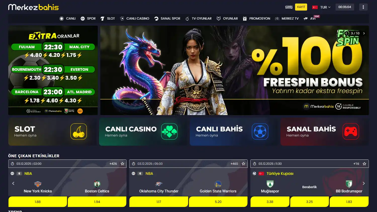 Merkezbahis Casino screenshot 1