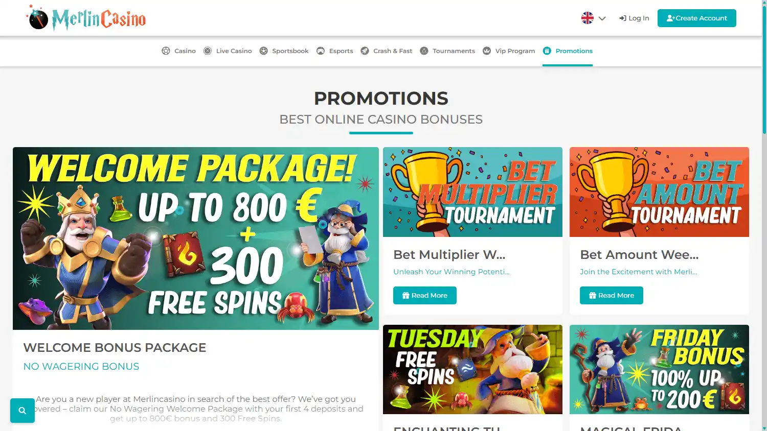 Merlin Casino screenshot 3