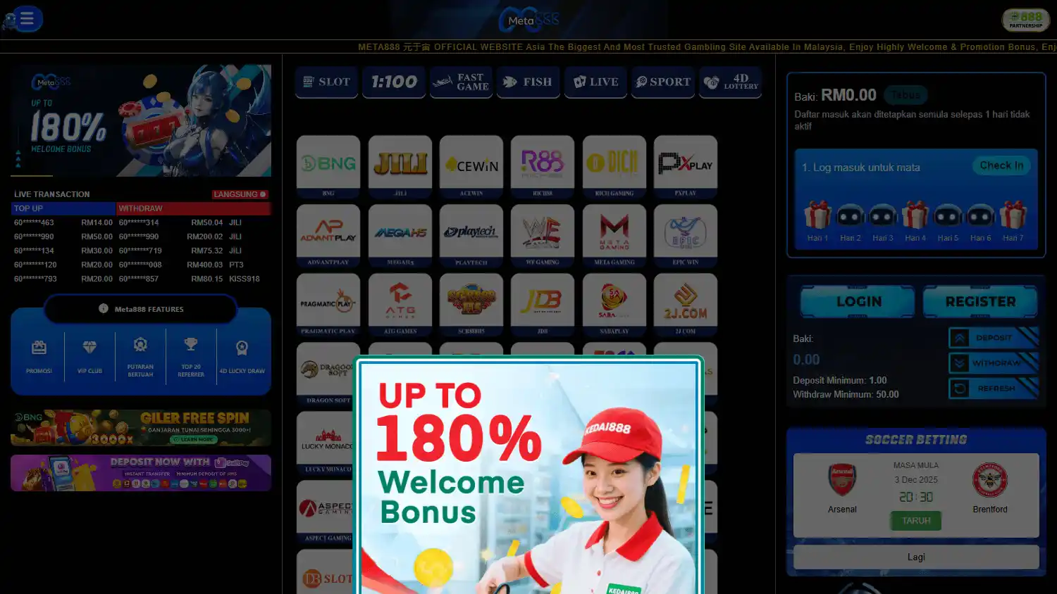 Meta888 Casino screenshot 1