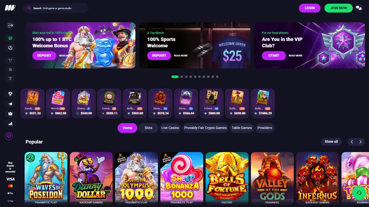 Metaspins Casino screenshot 2