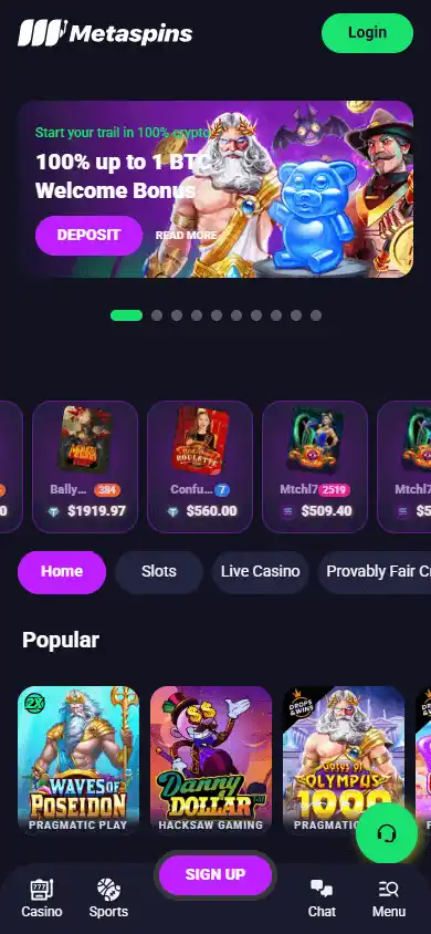 Metaspins Casino screenshot 5