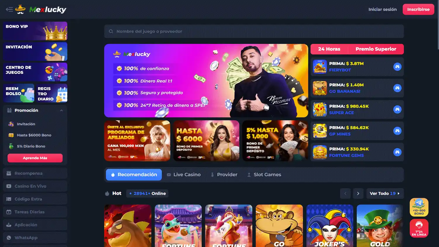 MexLucky Casino screenshot 1