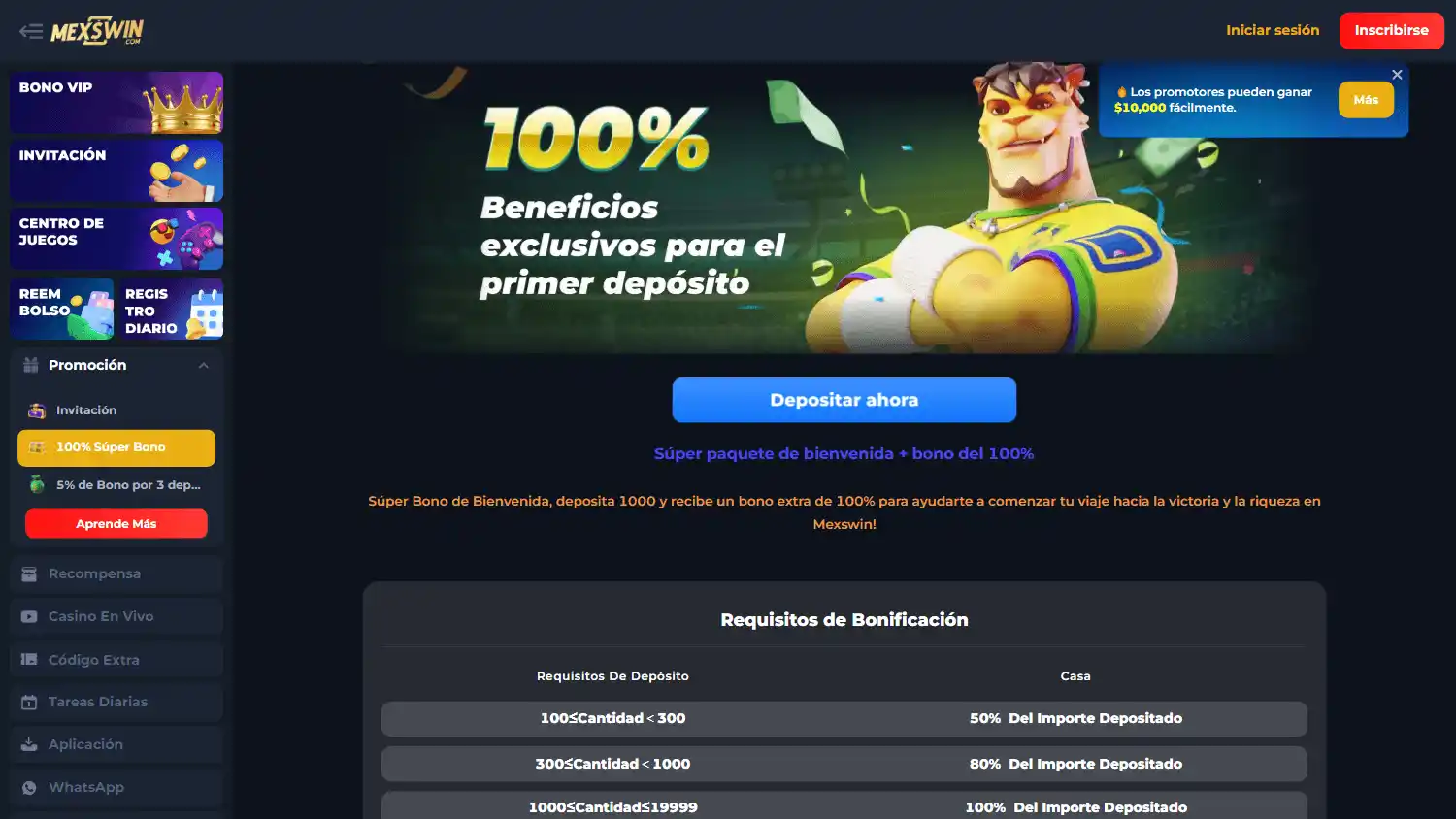Mexswin Casino screenshot 2