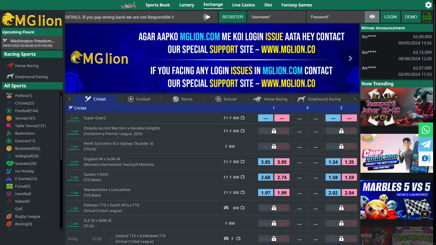 MGlion Casino screenshot 1
