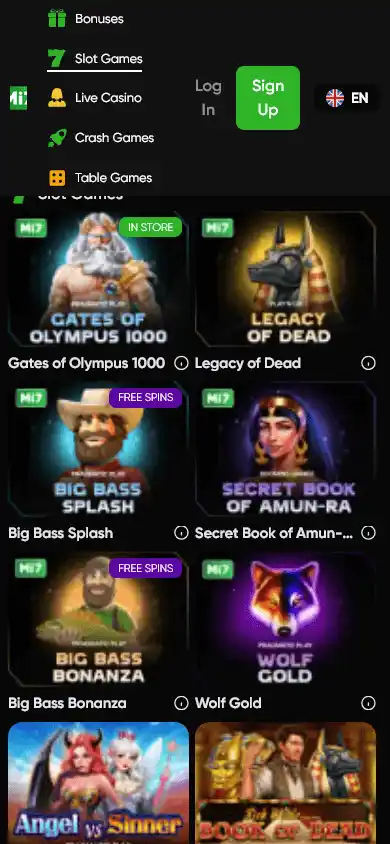 Mi7 Casino screenshot 4