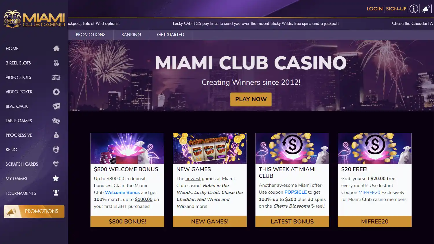 Miami Club Casino screenshot 1