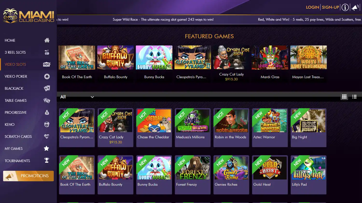 Miami Club Casino screenshot 2
