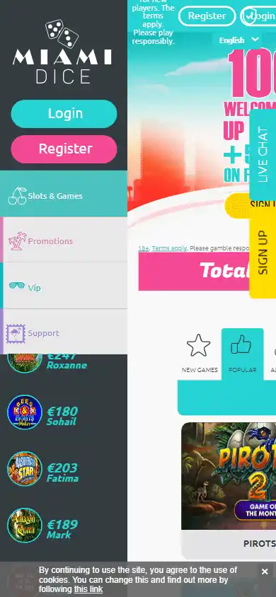 Miami Dice Casino screenshot 3
