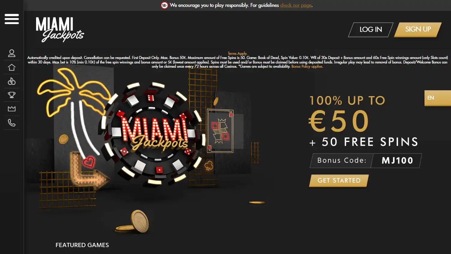 Miami Jackpots Casino screenshot 1