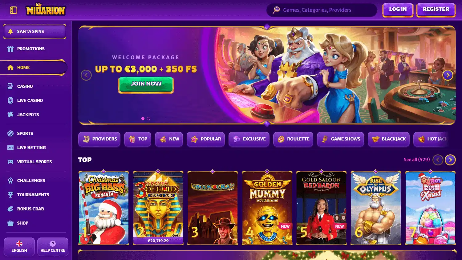Midarion Casino screenshot 1