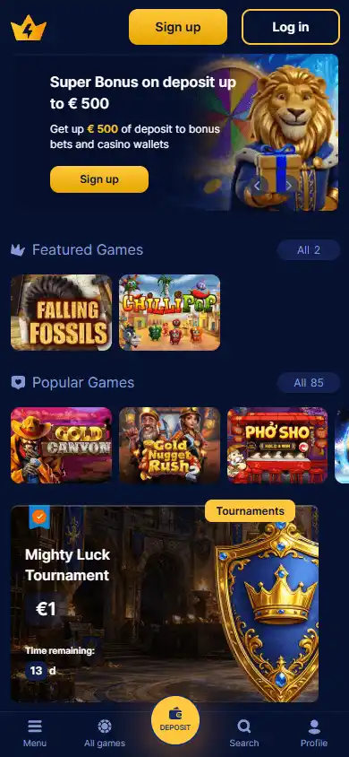 Mighty Luck Casino screenshot 4