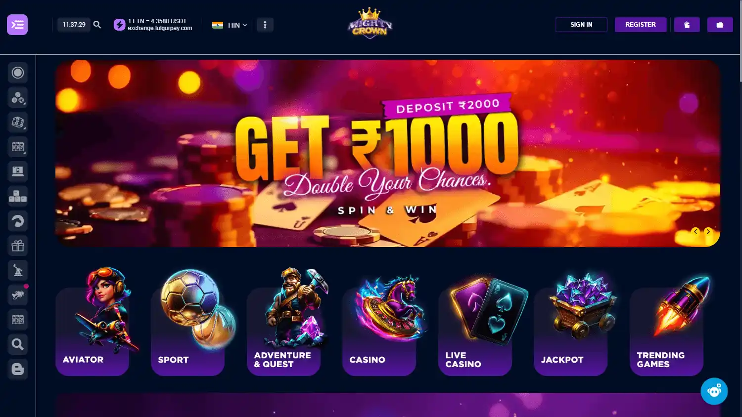 Mightycrown Casino screenshot 1