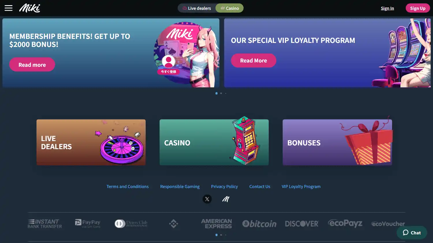 Miki Casino screenshot 1