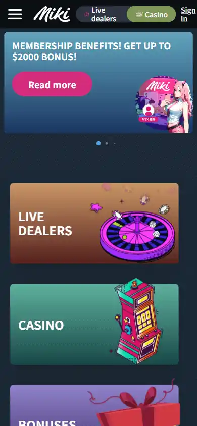 Miki Casino screenshot 4