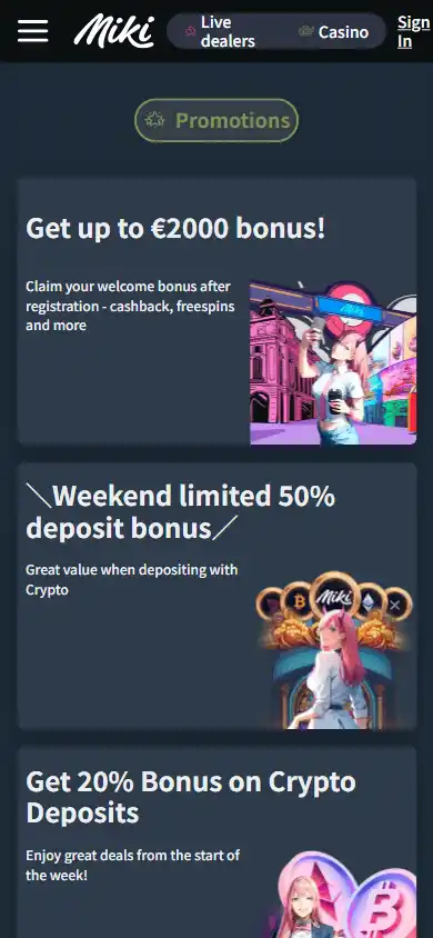 Miki Casino screenshot 6
