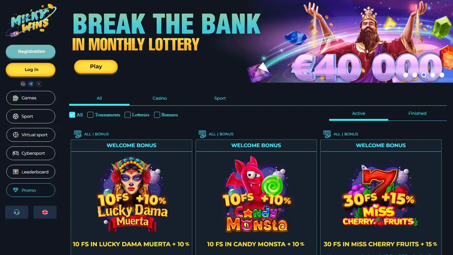 Milky Wins Casino screenshot 3