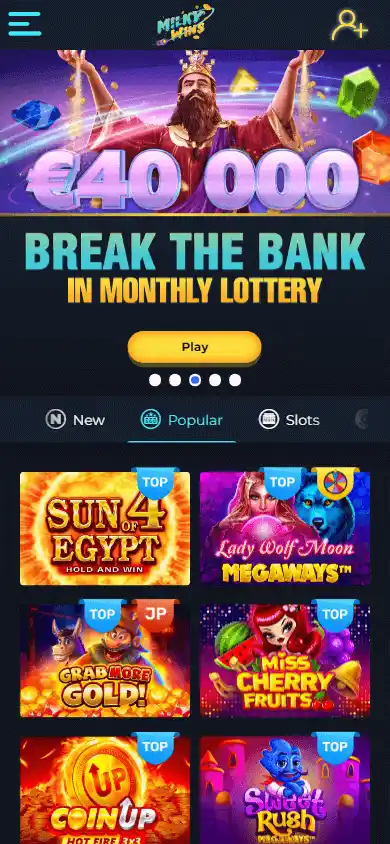 Milky Wins Casino screenshot 4