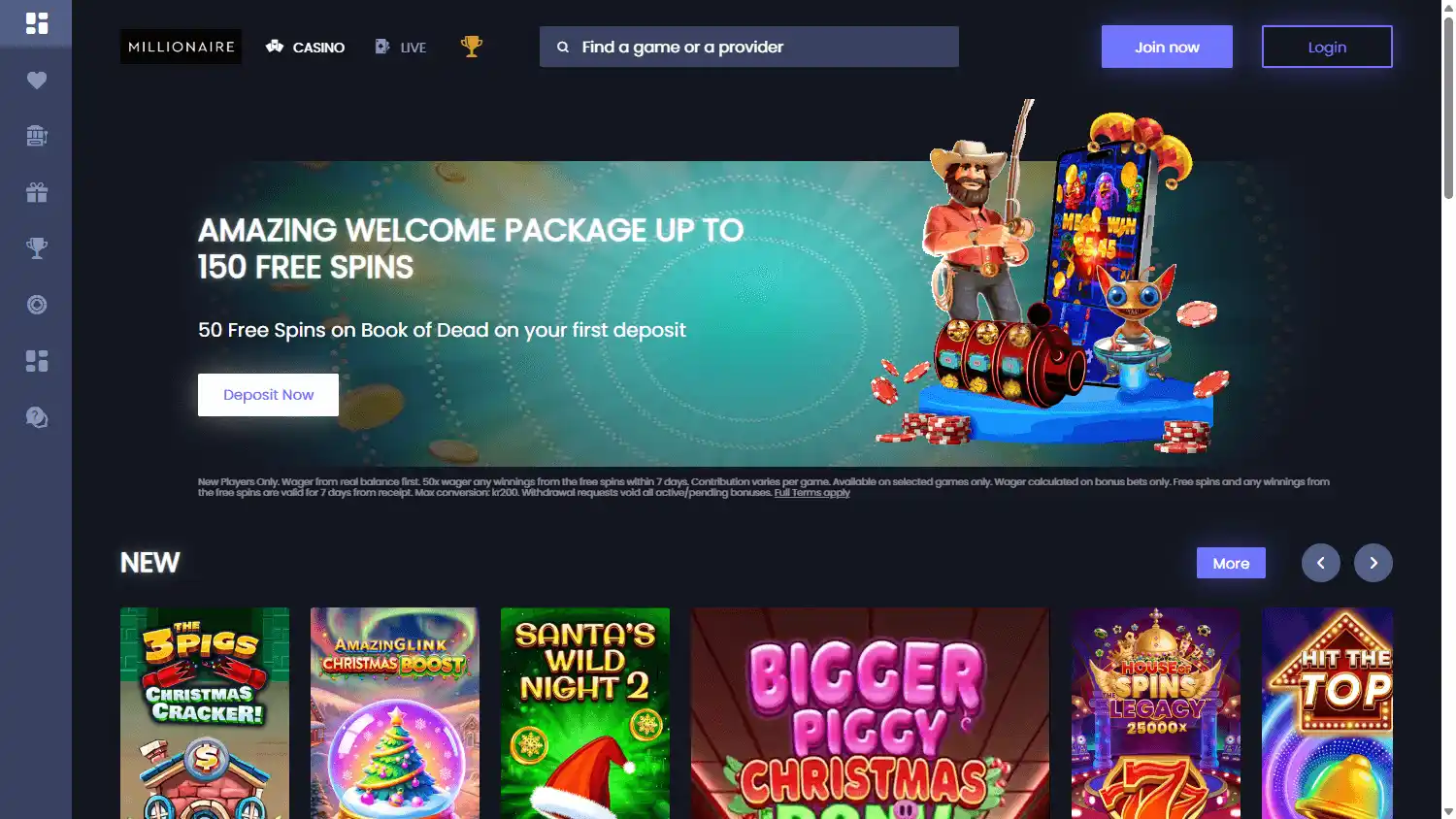 Millionaire Casino screenshot 1