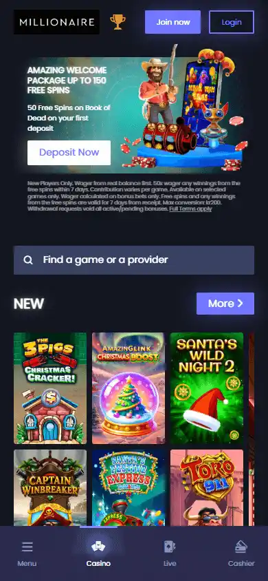 Millionaire Casino screenshot 4