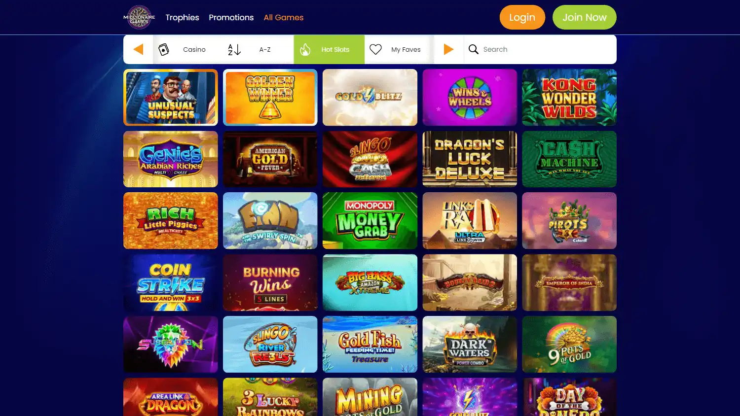 Millionaire Games Casino screenshot 2