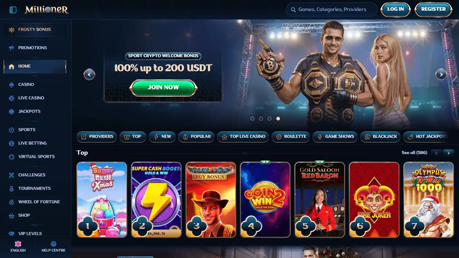 Millioner Casino screenshot 1