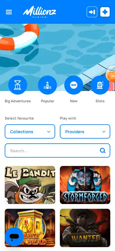 Millionz Casino screenshot 5
