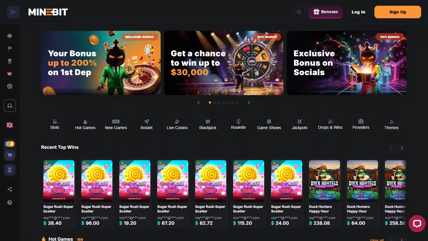 MineBit Casino screenshot 1