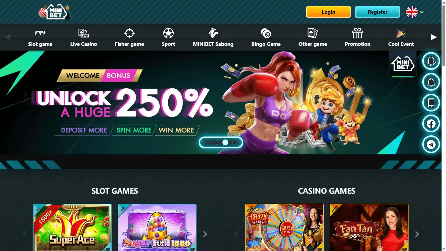 MINIBET Casino screenshot 1