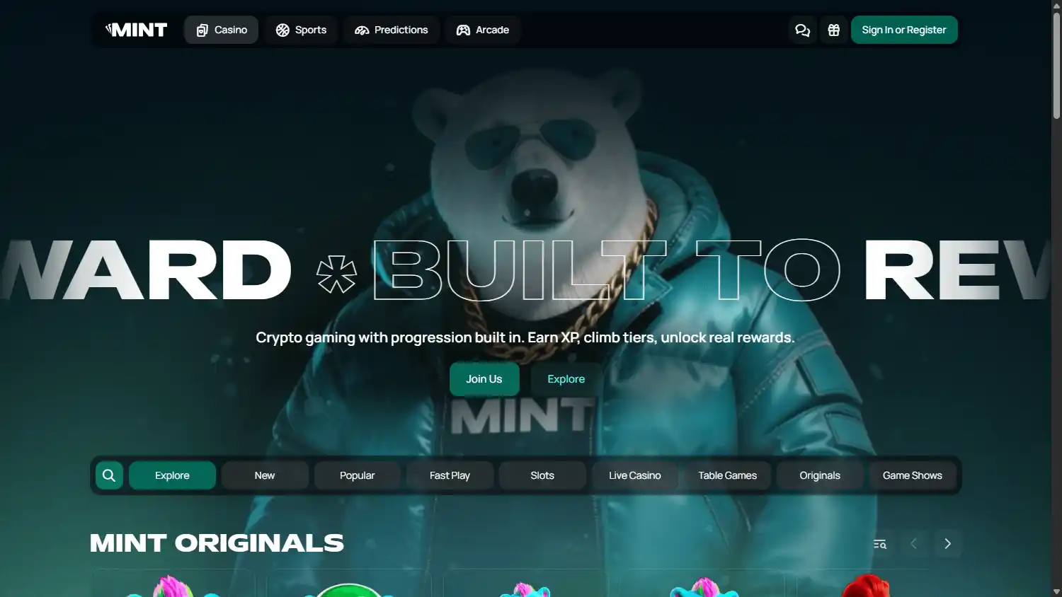 Mint.io Casino screenshot 1