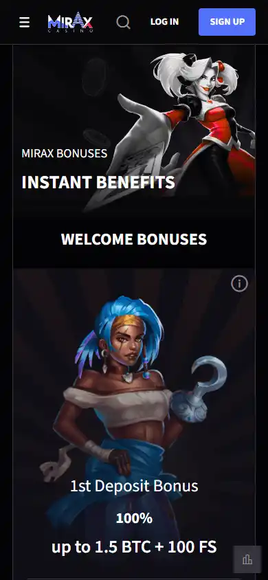 Mirax Casino screenshot 6