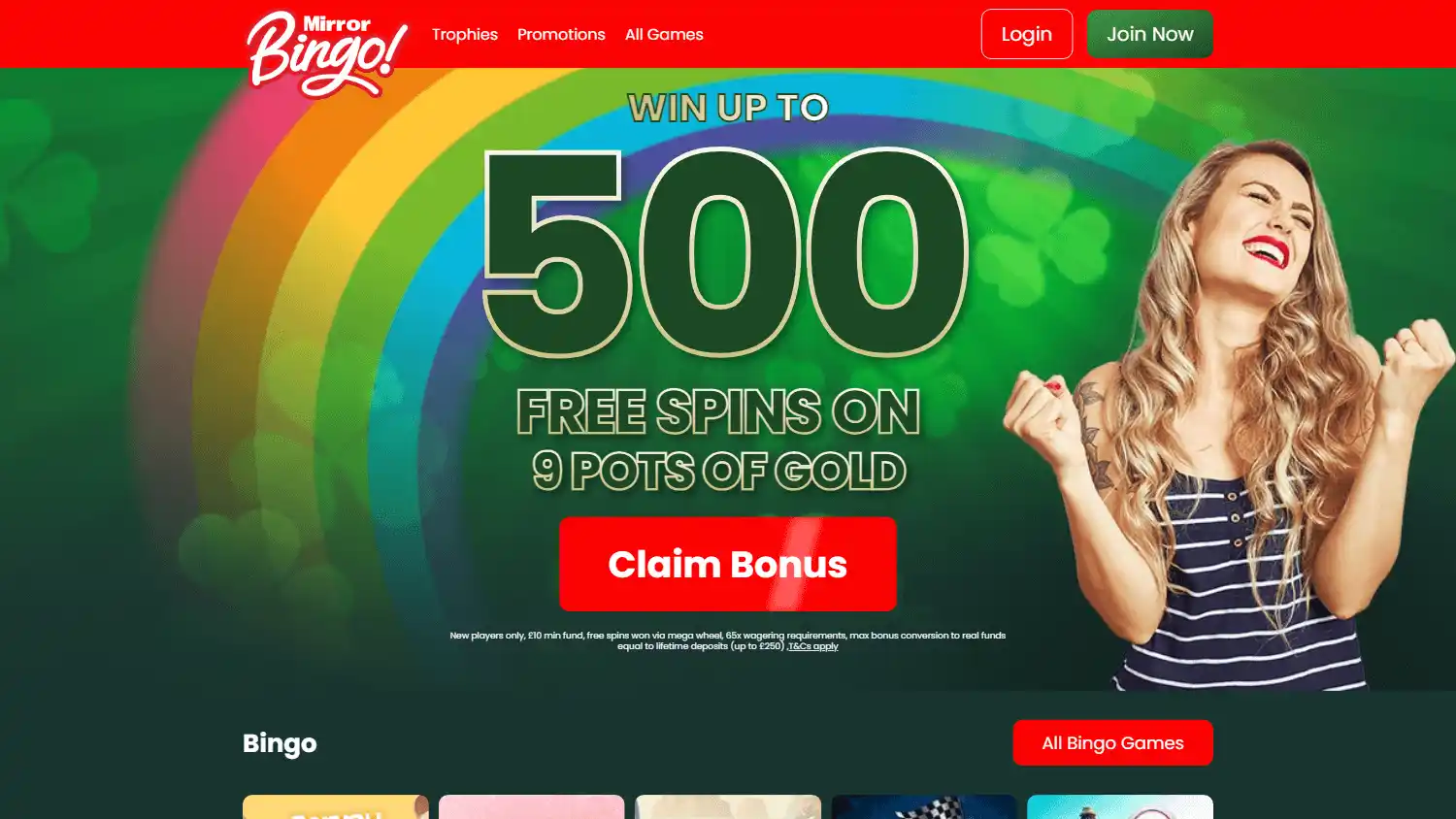 Mirror Bingo Casino IE screenshot 2