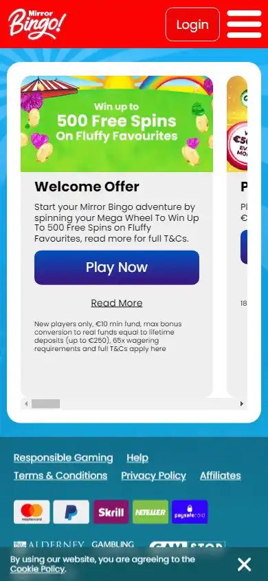 Mirror Bingo Casino IE screenshot 6