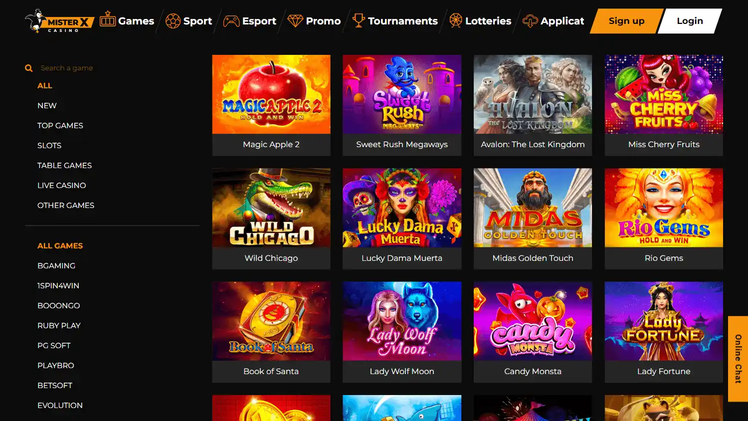 Mister X Casino screenshot 2