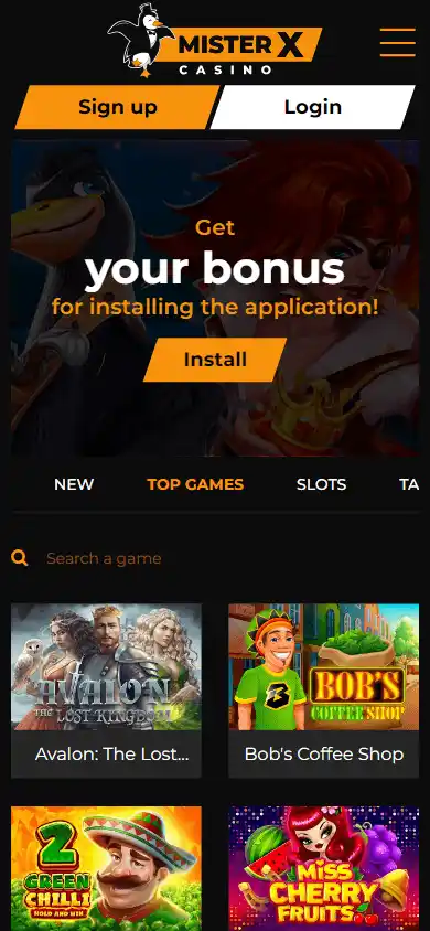 Mister X Casino screenshot 4