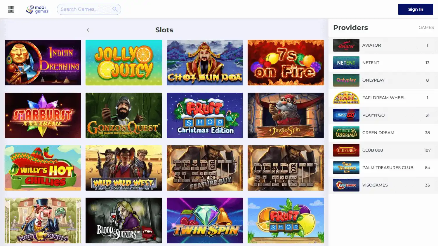 Mobigames Casino screenshot 2