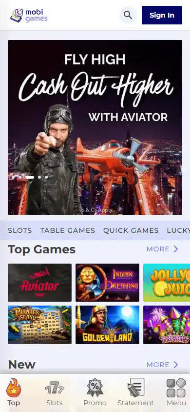 Mobigames Casino screenshot 4