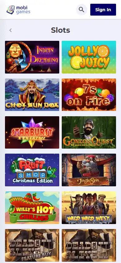 Mobigames Casino screenshot 5