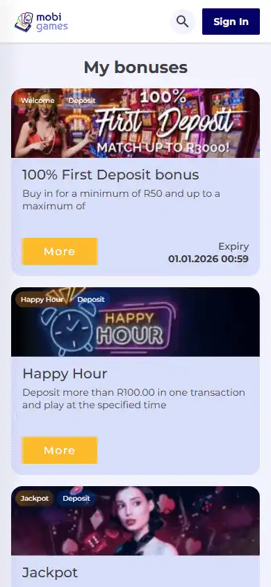 Mobigames Casino screenshot 6