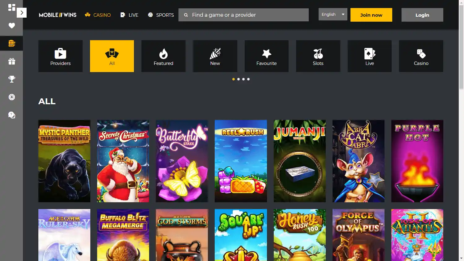 Mobile Wins Casino screenshot 2