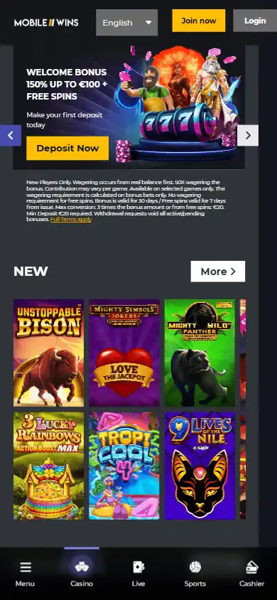 Mobile Wins Casino screenshot 4