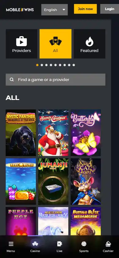 Mobile Wins Casino screenshot 5