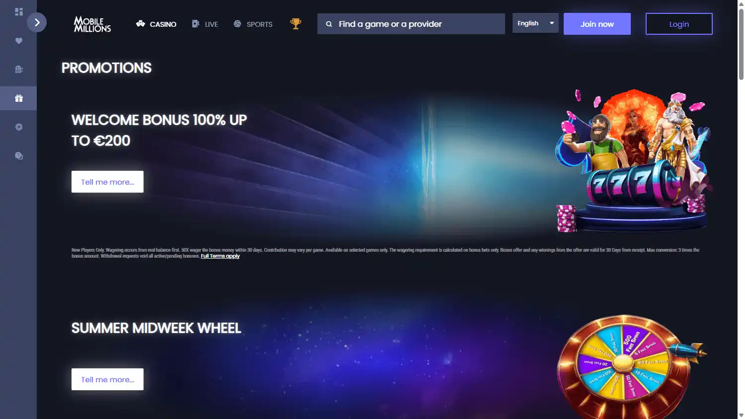MobileMillions Casino screenshot 3