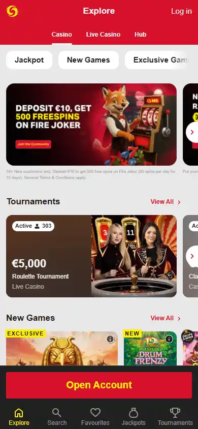 Mobilespin Casino screenshot 5